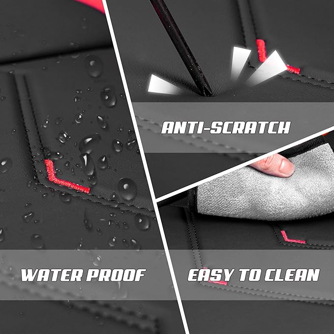 Car Seat Covers Fit for Toyota Camry 2000-2025, Stylish Sport Seat Covers, Waterproof Wear-Resistant Premium Nappa Leather Car Seat Cover.(Full Set/Black)