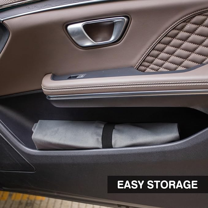 Leader Accessories Grey Car Seat Cover Front Seats Protector for Gym Workout,Running,Swimming,Beach and Hiking,Waterproof Velvet Bucket Seat Cover for Car Trucks SUV Jeep