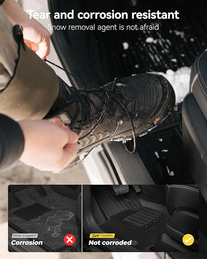 3W Floor Mats(with Carpets) & Cargo Liner Fit for Mercedes Benz GLE 2020-2026 5 Seats SUV, TPE All Weather Custom Fit Floor Liners Carpet and Trunk Mat for Benz GLE Waterproof(Not Fit for Coupe/W167)