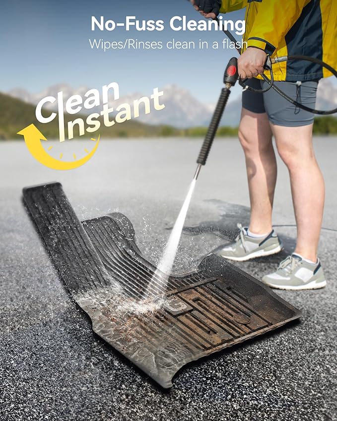 3W Floor Mats&Cargo Liner Fit for 2019-2024 2025 Mercedes-Benz G Class SUV TPE All Weather Custom Fit for G500/G550/G580/AMG G63 1st & 2nd Row with Trunk Mat Full Set Car Mats, Black