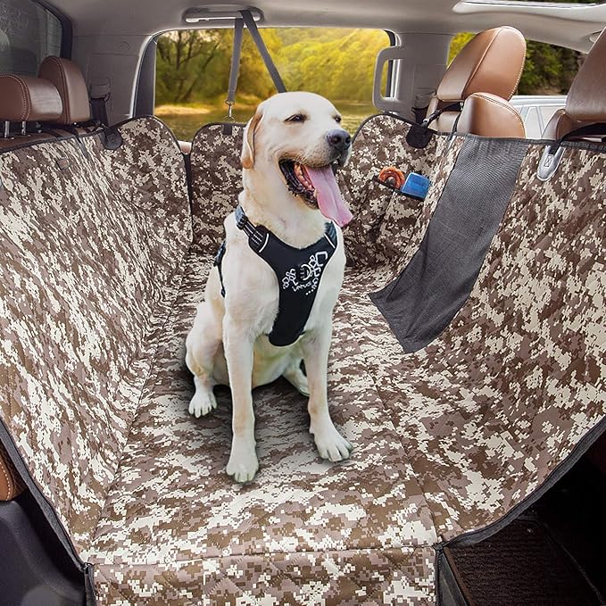 iBuddy Truck Seat Cover for Dogs Waterproof 900D Soft Back Seat Cover for Crew Cab Protects Vehicle from Dog Hair, Scratches, Dirt Durable Rear Seat Cover for Pickup Truck F150 F250 Ram GMC 1500 2500