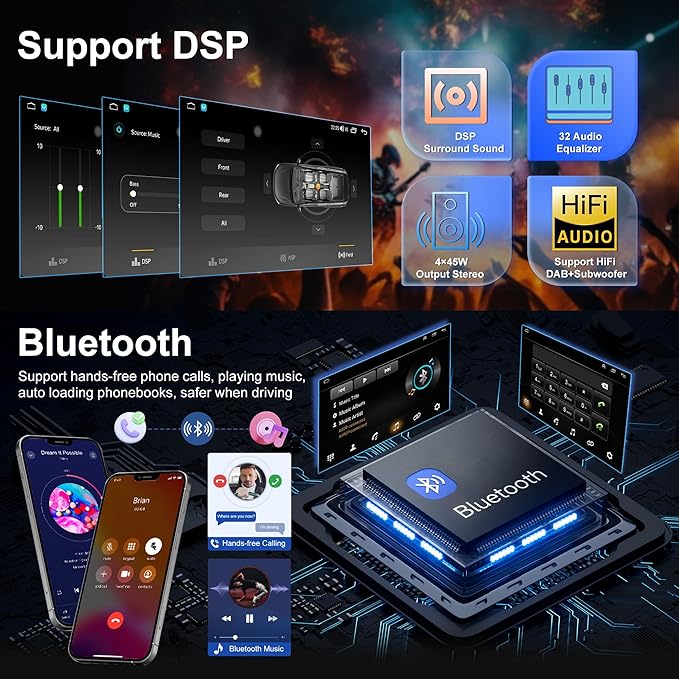 4+64G Car Stereo Radio for Jeep Commander 2008 2009 2010 2011, 10.1" Android 13 Car Radio Stereo Touchscreen Head Unit with Wireless CarPlay Android Auto GPS Navigation SWC FM DSP Bluetooth Camera Mic