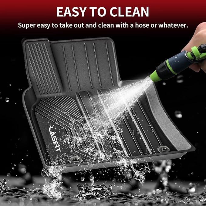 LASFIT Floor Mats&Trunk Mat for Toyota Camry 2018-2024 FWD Gas (Not for Hybrid or AWD), All Weather Custom Fit Floor Liner for Camry TPE Car Mats 1st & 2nd Row&Cargo Liner L/LE/SE/TRD/XLE/XSE, Black