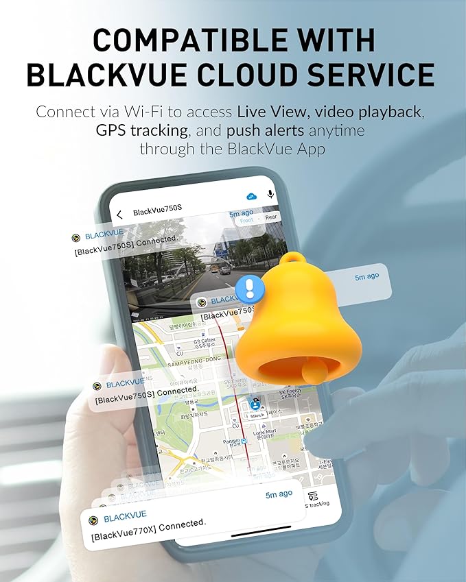 BlackVue DR770X-1CH II 512GB Dash Cam – Full HD Front Camera, STARVIS Sensor, Enhanced Visual Clarity, USB-C Install, Effortless Video Playback via Wi-Fi, Cloud Remote Access, Smart Parking Mode