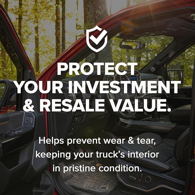 Weathertech FloorLiner HP Custom Fit Floor Mats for Chevrolet Silverado 2500HD/3500HD, Silverado 1500, Sierra 1500-1st & 2nd Row (45066-1-0IM), Tan