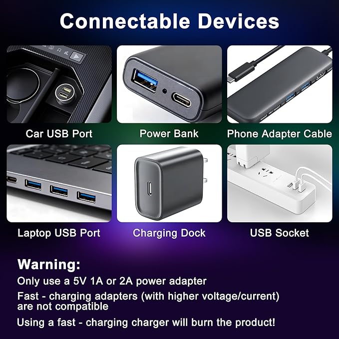 13-in-1 Car USB Night Light - Touch Dimmable LED Filament Lamp with 13 Modes & 7 Colors, USB Interior Lights for Car, Truck, Party, Camping, Holiday, Bedroom, Desktop（1Pcs）