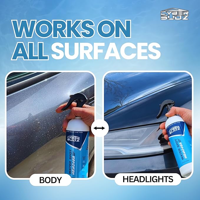 Water Spot Remover For Cars - Water Stain Remover for Glass, Metals, Plastic & Paint - Natural Ingredients Safe for Cars, Home, Truck, Motorcycles & Boats, Made in USA, 16 fl. oz.