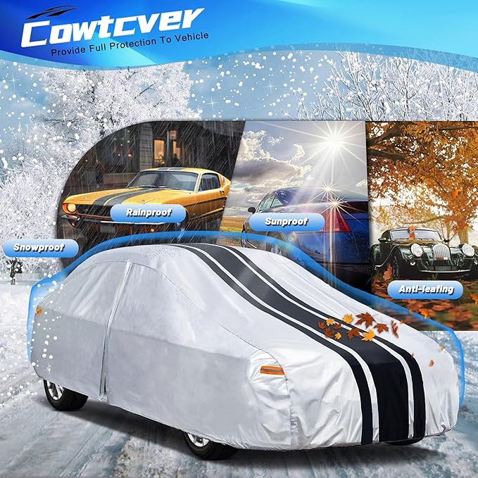 [2025 Upgrade] Car Cover Custom Fit for Nissan 350Z 370Z (2009-2025), Waterproof All Weather for Automobiles Full Exterior CoverSun Rain Snow UV Protector.