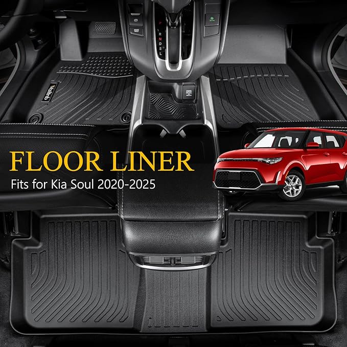 Wailtnb-for Kia Soul 2020-2025 2026 (Not EV) Floor Mat Cargo Liner All Weather Floor Liner Car Mat for Kia Soul Custom Fit Automotive Full Set Accessories 2025