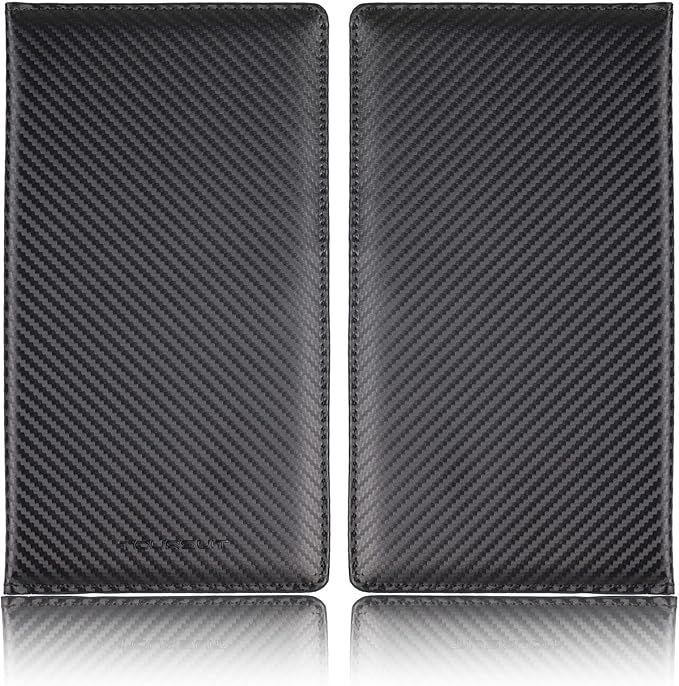 TOURSUIT Car Registration and Insurance Card Holder, Vehicle License Document Glove Box Compartment Organizer, Interior Car Accessories for Women Men Teens (Carbon Fiber Black)