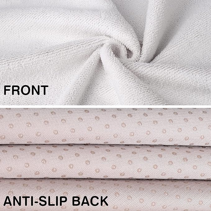 Leader Accessories 2pcs White Waterproof Towel Auto Car Seat Cover Protector Machine Washable - Fit Yoga Running Crossfit Athletes Beach Swimming Outdoor Sports