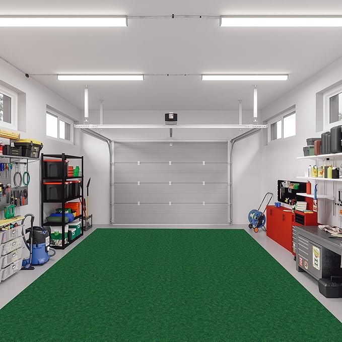 Ottomanson 6'6" x 22' Hallway Runner with Scraper Pile - Extra Durable Non-Slip Rug Mat for Indoor & Outdoor Use - Ideal for Kitchen, Entryway & Garage - High-Traffic Carpet, Green