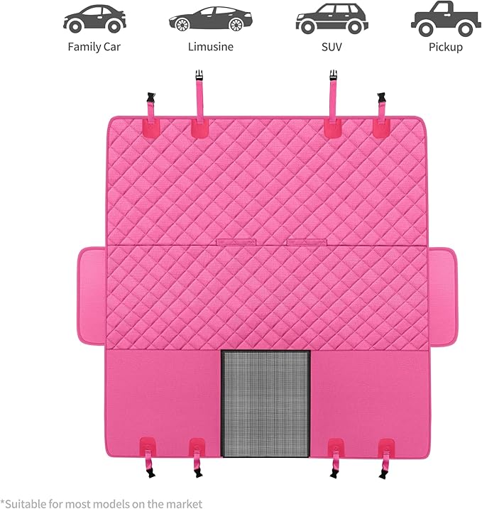 GXT Dog Back Seat Cover Protector for Cars SUV and Trucks with Mesh Window, Scratchproof Nonslip and Waterproof Material
