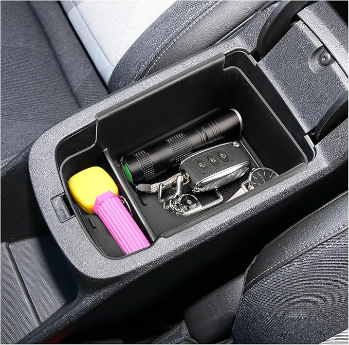 SXCY Fit for 2024 2025 Chevy Trax Center Console Organizer Tray 2024 2025 Chevy Trax Accessories(LS LT 1RS 2RS ACTIV) Armrest Storage Box Console Tray for 2024 2025 Trax Console Organizer Black Mats