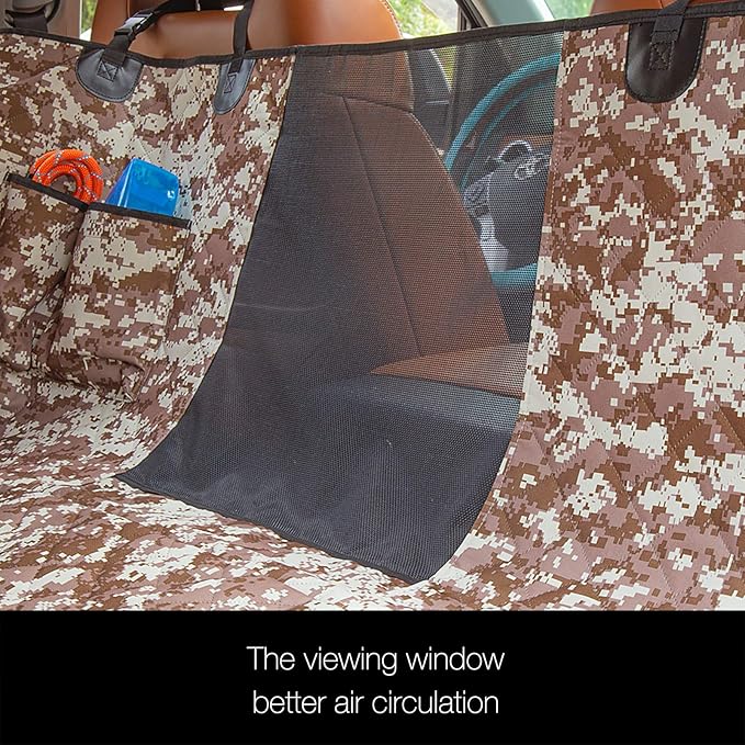 iBuddy Truck Seat Cover for Dogs Waterproof 900D Soft Back Seat Cover for Crew Cab Protects Vehicle from Dog Hair, Scratches, Dirt Durable Rear Seat Cover for Pickup Truck F150 F250 Ram GMC 1500 2500