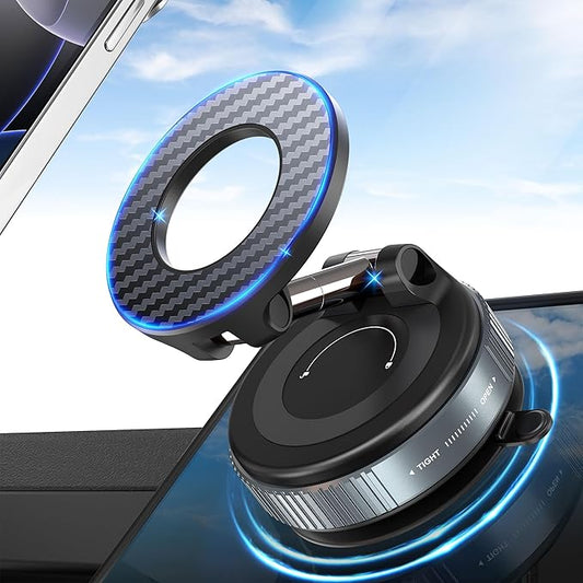 PlusAcc Vacuum Magnetic Phone Holder for Car (No Charging)