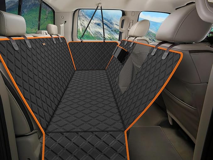 iBuddy XXL Dog Seat Cover for Trucks with Mesh Window Waterproof Dog Truck Hammock Durable Back Seat Protector for Full Size Pickup Trucks Machine Washable X-Large Truck Pet Seat Cover for Ram 1500