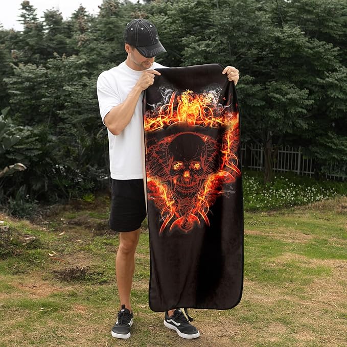 Waterproof Car Seats Covers Skull Style - Universal Car Seats Cushion for Sedan SUV Truck Front OR Back Seat - Anti-Slip Auto Seats Protector Suit for After Yoga Gym Biking Running Workout Sport