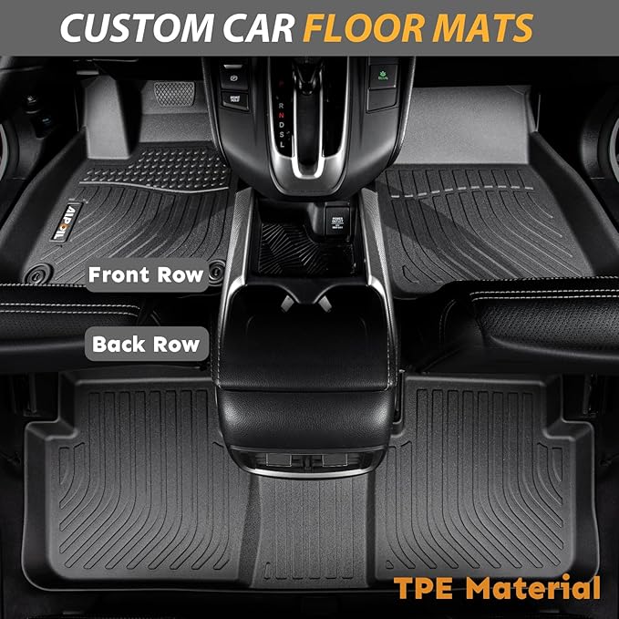 AIPOIL® Floor Mats for 2013-2016 Ford Fusion & Lincoln MKZ | Front & 2nd Row | Easy to Clean | All-Round Protection丨Non-Slip丨All-Weather,Black