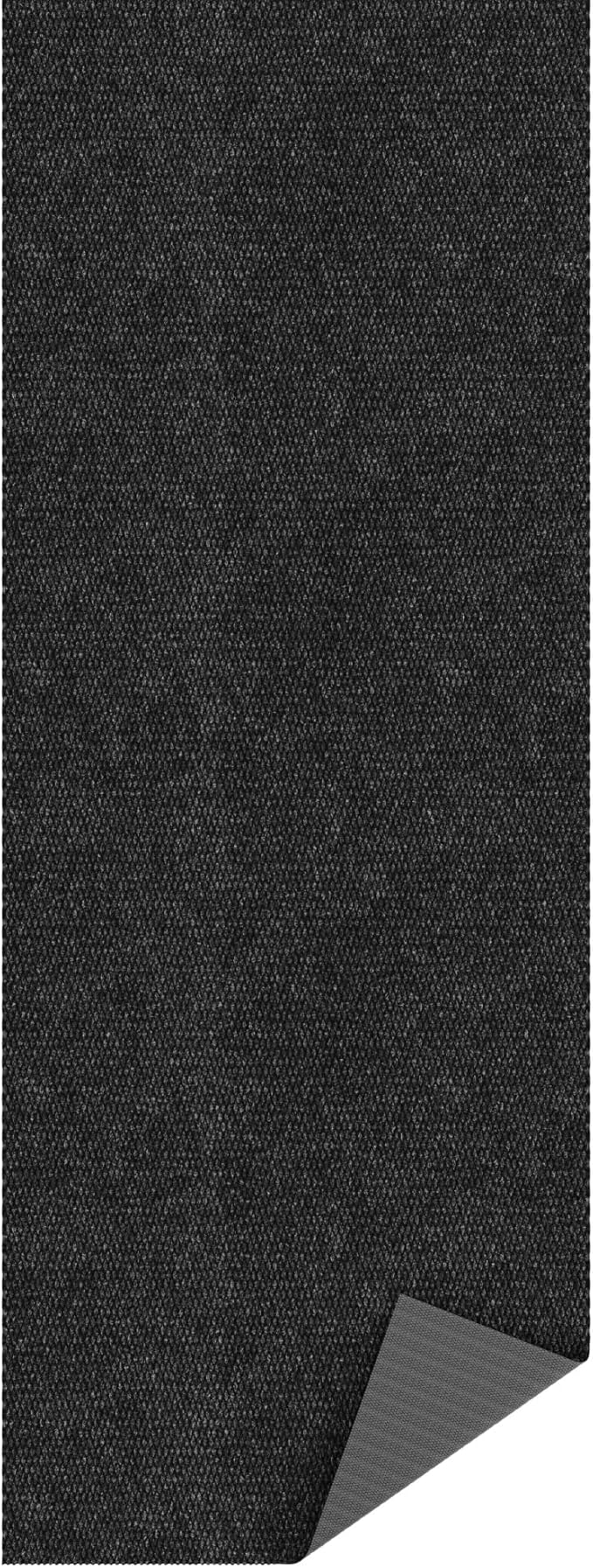 Ottomanson Commercial Scrape Rib Entry Mat – Heavy Duty Ribbed Floor Mat for High Traffic – Non Slip Rubber Back, Waterproof – Indoor Outdoor Use for Offices, Schools, Lobbies, 2' x 35', Black