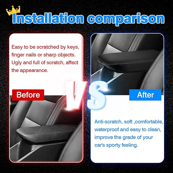 Autorder Center Console Cover for Chevy Chevrolet Trax 2024-2025 2026 Accessories Armrest Cover Anti-Scratch Center Console Pad Leather Armrest Protector