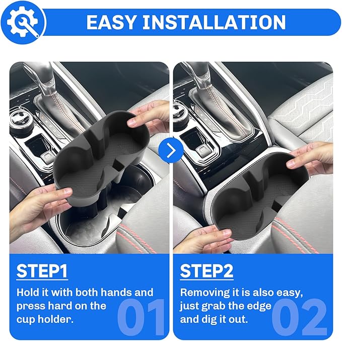 SXCY for 2023-2025 Chevrolet Colorado/Canyon Accessories Cup Holder Insert Silicone Cup Holder Limiter for 2025 Chevy Colorado/Canyon Drink Holder Adapter Non-Slip Drink Stopper Stabilizer