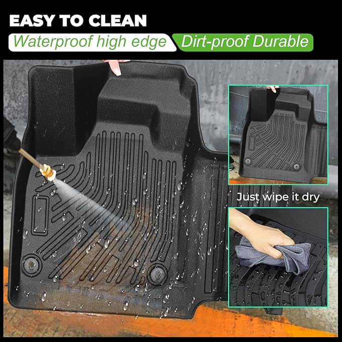 All Weather Floor Mats and Cargo Mat Set Fit for Nissan Ariya 2025 2024 2023, TPE Car Mats Waterproof Anti-Slip Rubber Floor Liners for Ariya Accessories - 4 PCS