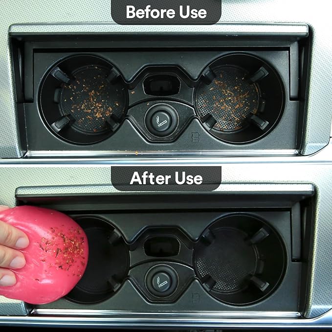 PULIDIKI Car Cleaning Gel for Car Detailing Kits Car Putty Auto Detailing Tools Car Interior Cleaner Car Cleaning Slime Car Accessories Blue Pink Stocking Stuffers for Women Men Teens Adults (2Pack)