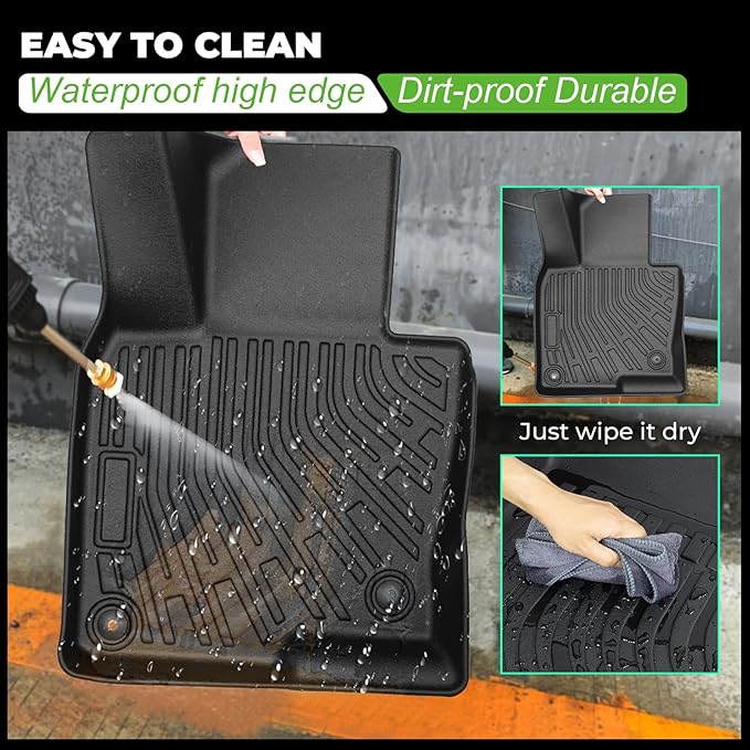 All Weather Floor Mats and Cargo Mat Set Fit for Mazda CX5 2025 2017-2024, TPE Car Mats Waterproof Anti-Slip Rubber Floor Liners for Mazda CX5 Accessories - 4 PCS