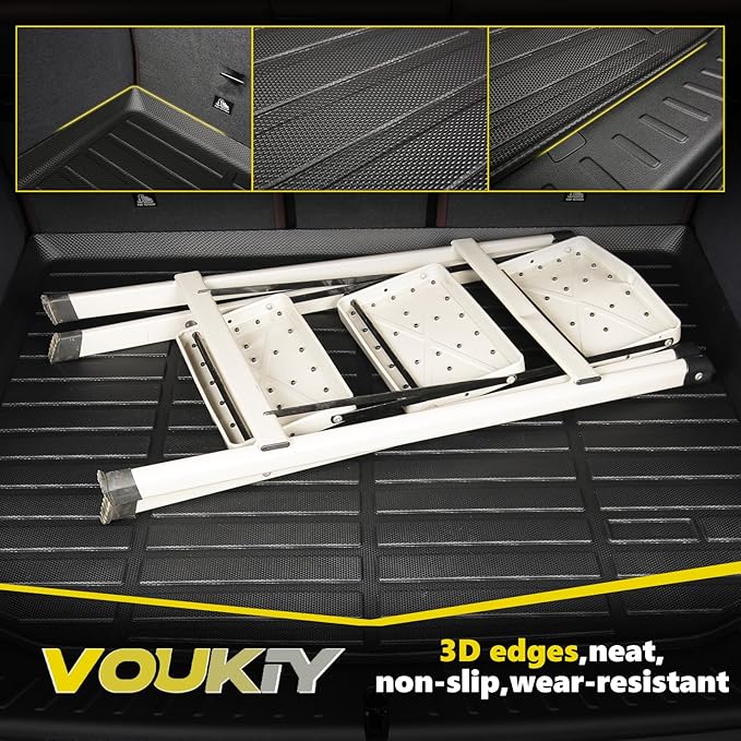 All Weather Car Floor Mats & Cargo Liner Set Fit for BMW X3 (Only Fit Models with X3 Spare Tire) 2018-2024 Floor Liners Trunk Liner X3 Cargo Mat Accessories Black