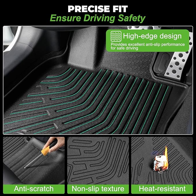 Floor Mats & Cargo Liner Set Fit for BMW 3 Series 330i M340i Sedan 2019-2025/for BMW 330e 2021-2025,All Weather Protection TPE Anti-Slip Automotive Full Set Floor Liners Custom 3 Series Accessories