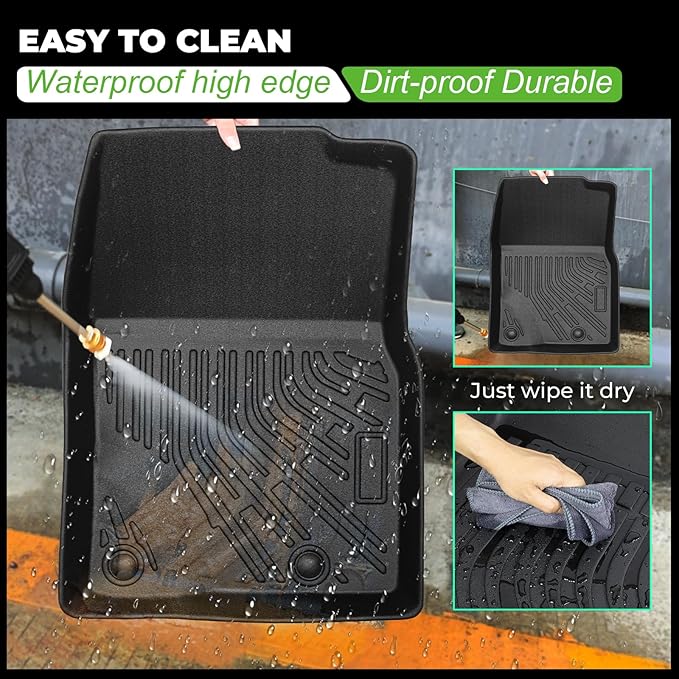 Floor Mats & Cargo Liner Set Custom Fit for 2019-2025 Mazda 3 (Only Sedan) All Weather Protection for Car Mats Anti-Slip TPE Odorless Floor Liners Mazda 3 Accessories Waterproof Trunk Mat