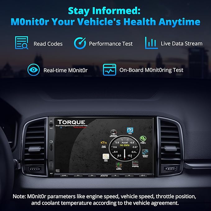 A5L 7inch Android Double DIN Car Stereo with OBD2 Scanner, Wireless CarPlay & Android Auto, 24 Band EQ, DSP, WiFi/BT/USB Tethering, 2G+32G Touchscreen Radio, AI Chat, MirrorLink, GPS/FM/AM