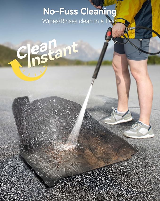 3W Floor Mats Fit Porsche Cayenne 2019-2024 2025 (5 PCS), TPE All Weather Custom Fit Floor Liner for Porsche Cayenne 1st and 2nd Row 5 PCS Car Mats, Black