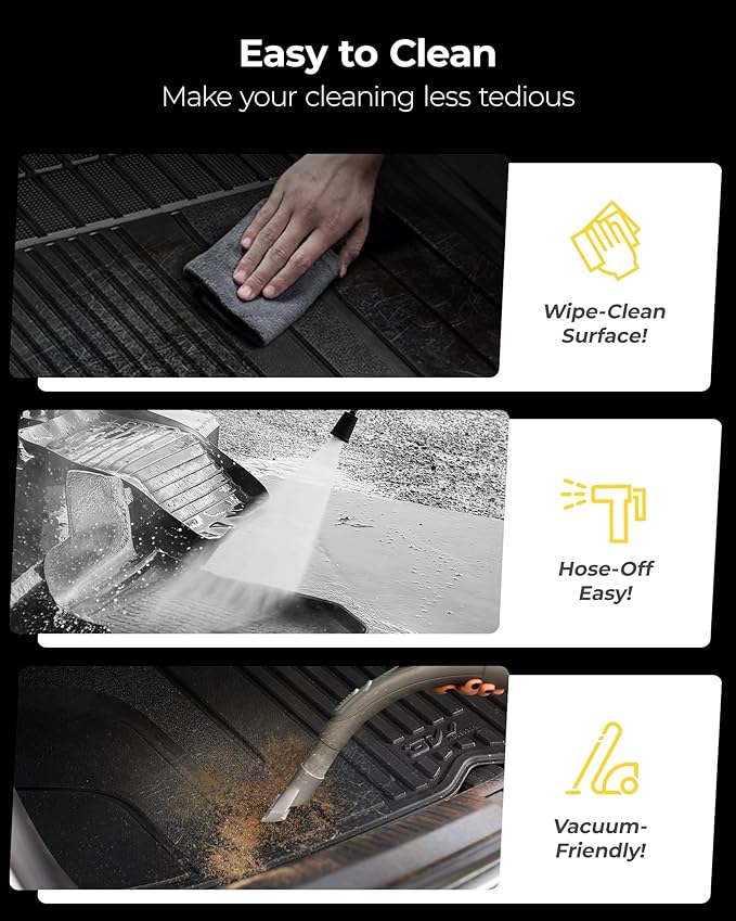 3W Benz GLC Trunk Mat Fit for 2016-2022 GLC300/GLC350e/GLC43 AMG/GLC63 AMG (Not Fit Coupe), All Weather TPE Cargo Mat Custom Fit Benz GLC Trunk Liner, Heavy Duty Cargo Liner