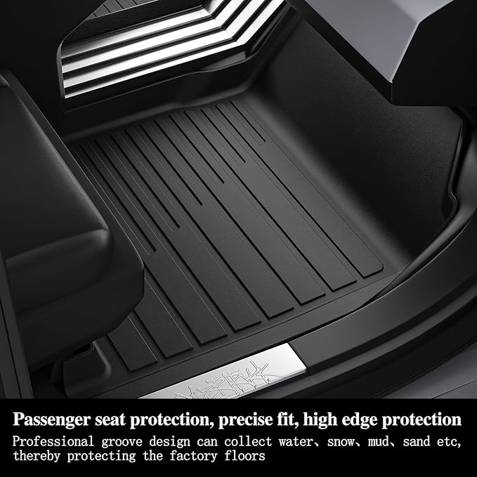 Floor Mats & Trunk mat for 2024 2025 Mazda CX-90 PHEV 8 Seats-2 Row Bench Seat(Not Fit 6&7 Seats) TPE All Weather Protection 3 Rows Car Floor Liners & Cargo Liners for CX90 Accessories