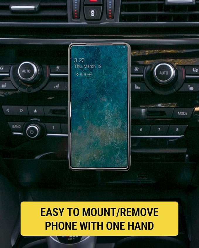 Scosche SMS1CD MagSafe CD Slot Phone Mount, Adjustable Magnetic Cell Phone Holder for Car CD Player, Compatible with iPhone 16 15 14 13 12 Pro Max Mini Plus, Mag Safe Case & More with MagSafe Ring