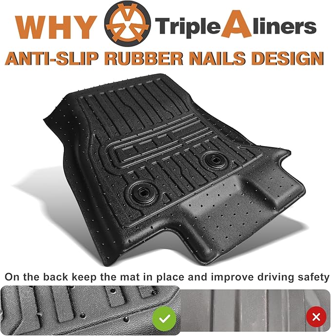 TripleAliners All-Weather Mats Compatible with 2025 2024 Dodge Charger EV Accessories Floor Liners Trunk Cover Custom Fit TPE Heavy-Duty Liners (Floor Mats)