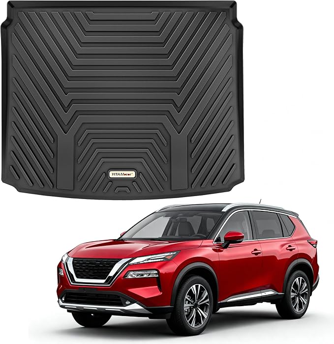 YITAMOTOR Cargo Mat Compatible with 2021 2022 2023 2024 2025 2026 Nissan Rogue No Sport, TPE All Weather Guard Custom Fit Rogue Trunk Liner, Black