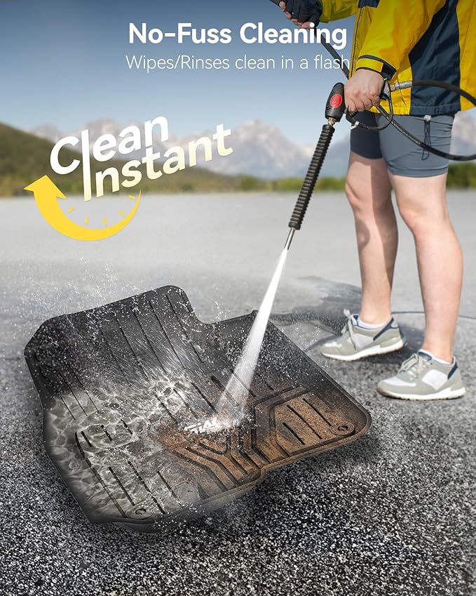 3W Floor Mats & Cargo Liner Fit for Honda CR-V 2017-2022(Not Fit for Hybrid), All Weather TPE Custom Fit Floor Liner 1st, 2nd Row and Full Set Trunk Car Mats Black