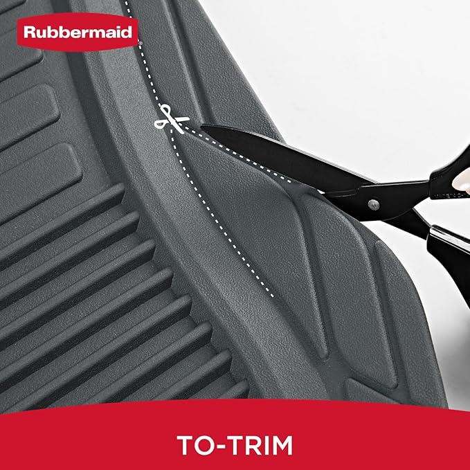 Rubbermaid Car Mats Full Set – All Weather Car Floor Mats Universal Trim-to-Fits Design,Heavy Duty Car Mats for Cars, SUVs, Trucks,and Vans - Beige