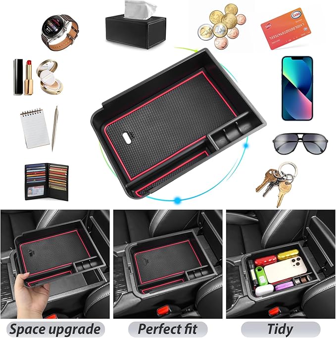 SKTU Nissan Sentra Console Organizer - Center Console Tray with Sunglasses Holder