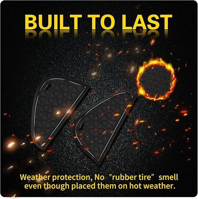 Premium Liner Mat Accessories Compatible with Toyota RAV4 2019-2024 and 2021-2024 RAV4 Prime, Custom Fit Cup Holder, Door Pocket and Center Console Inserts (Black Trim, 14-PCS)