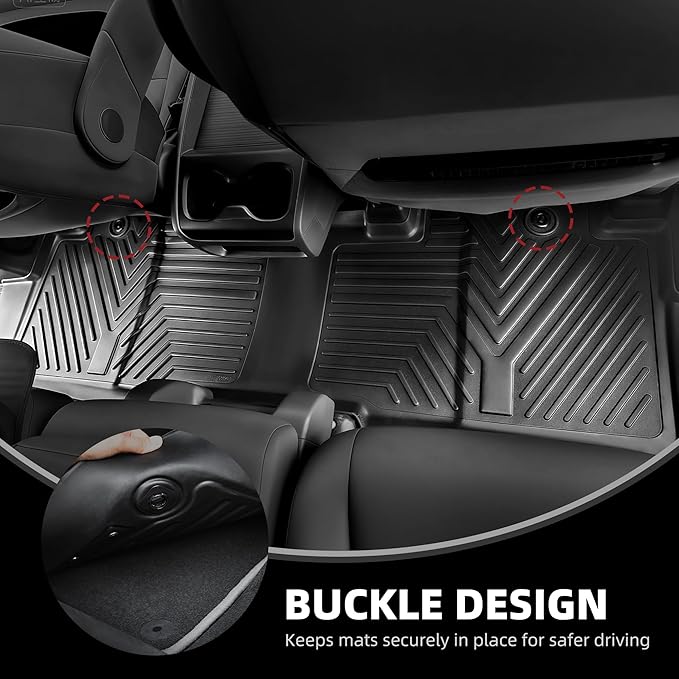 YITAMOTOR Floor Mats Fit for Honda Odyssey 2018-2026, All-Weather Floor Liners Set Custom Fit for Front 1st, 2nd & 3rd Row,Car Accessories Black