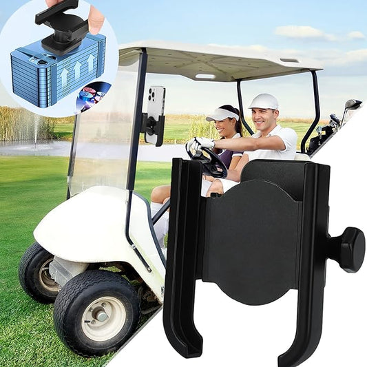 UYODM Upgraded Magnetic Phone Holder Mount for Golf Cart EZGO/Club Car/Yamaha, Aluminum Alloy Phone Mount, Ultra Strength 6*N52 Magnets, Universal All 4.7-7.2inch iPhone 13/12/11 Pro Max/Galaxy