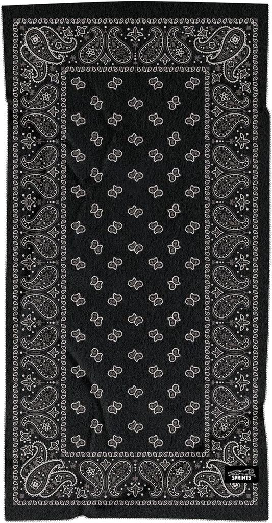 Sprints Athletic Running Towel, Full-Sized, Car Seat Cover - Performance Microfiber (Paisley Probs)