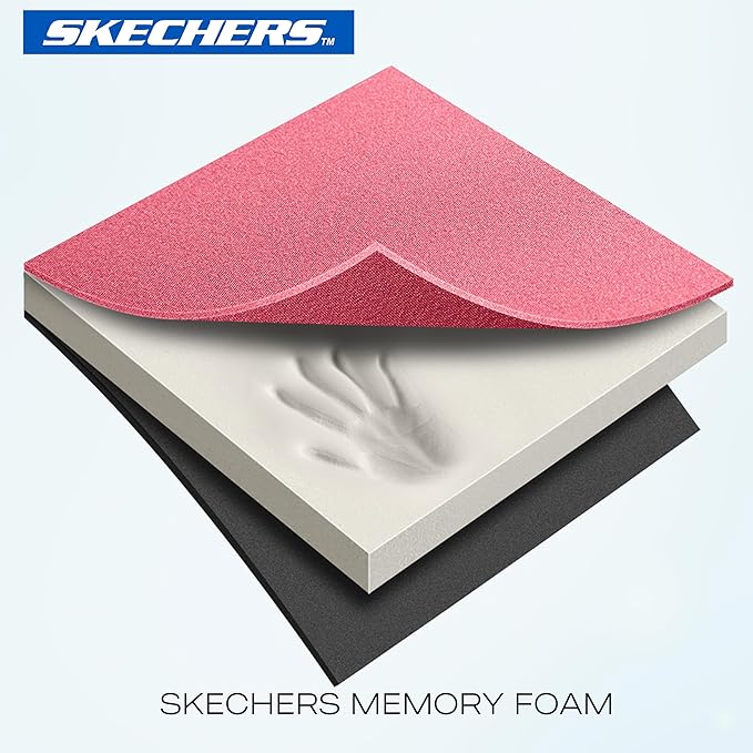 Skechers Pink Steering Wheel Cover, Memory Foam Car Steering Wheel Cover,14.5-15inch Anti-Slip Safety Comfortable Desgin, Universal Accessory for Diverse Cars, Truck,SUV (Black & Pink)