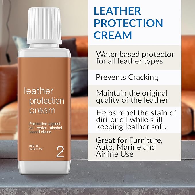 Leather Master Leather Care Kit | Leather Cleaner and Conditioner Kit | Cleans & Restores Car Seats, Furniture, Purses, Jackets | Includes Leather Cleaner, Leather Conditioner, Sponge & Wipes