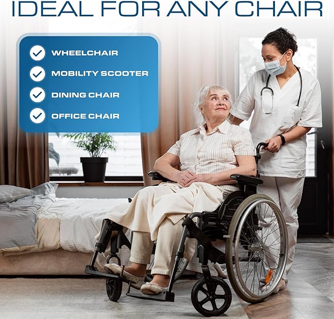 Kölbs Gel Extreme Wheelchair Cushions Seat Cushion, Coccyx, Sciatica & Tailbone Pain Relief Seating Pad Ideal for Office, Kitchen Wheelchairs and Auto, 24 x 18, 3 Inch Thick