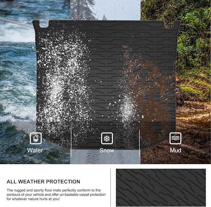 KIWI MASTER Rear Cargo Mat Liner for 2011-2021 Jeep Grand Cherokee OEM Replacement 82212085 All Weather Protection Floor Tray Slush Trunk Mats Black